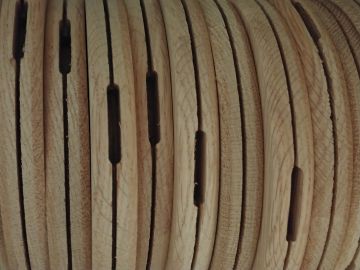 Base Slotted Round 6" Oak Base ONLY with Handle Slots