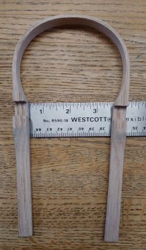 Bushel Handle Heavy Duty Oval Top OAK 4" spread  9" Long