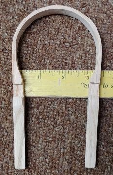 Bushel Handle Heavy Duty Round Top OAK 3" spread 8" Long