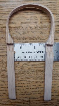 Bushel Handle Heavy Duty Oval Top OAK  3" spread 7" Long