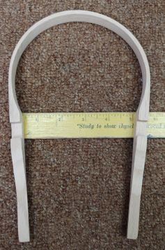 Bushel Handle Heavy Duty Round Top OAK 6" spread 13" Long