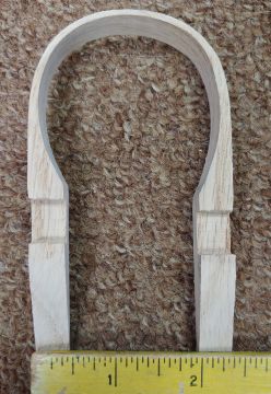 Bushel Handle Heavy Duty Round Top OAK 2" spread 6" Long