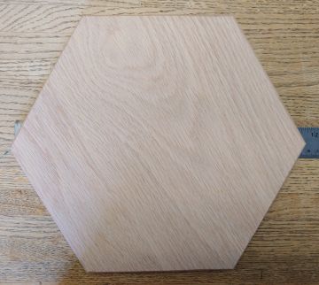 Base Slotted Hexagonal 10" Oak