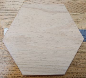 Base Slotted Hexagonal 7" Oak