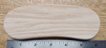 Base Slotted Kidney Shaped 2" x 6" Oak