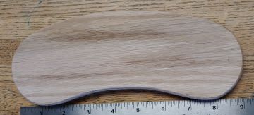 Base Slotted Kidney Shaped 3" x 9" Oak