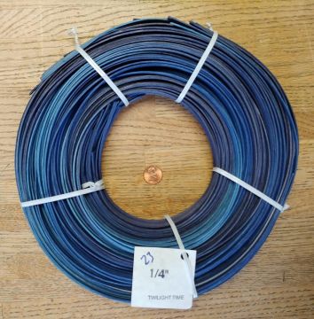 Reed Flat Spacedyed 1/4" Wide #23 Twilight Time half pound coil