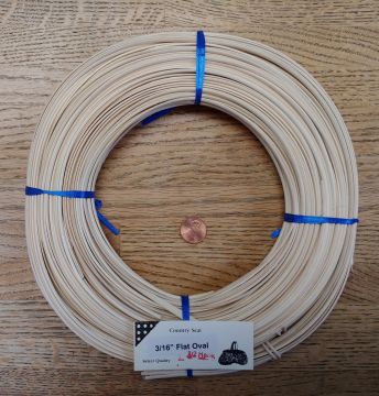 Reed Flat Oval Natural 3/16" Wide half pound coil