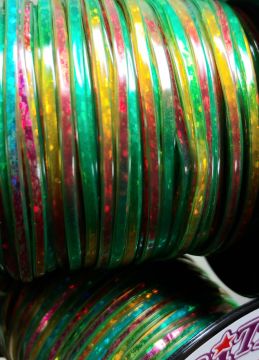 RexLace / Britelace Plastic Lacing Tie Dye Greens 100ft