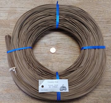 Reed Round Smoked #2 (1.75 mm)  one pound coil