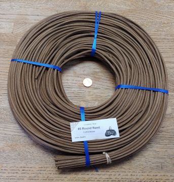 Reed Round Smoked #5 (3.25 mm) one pound coil