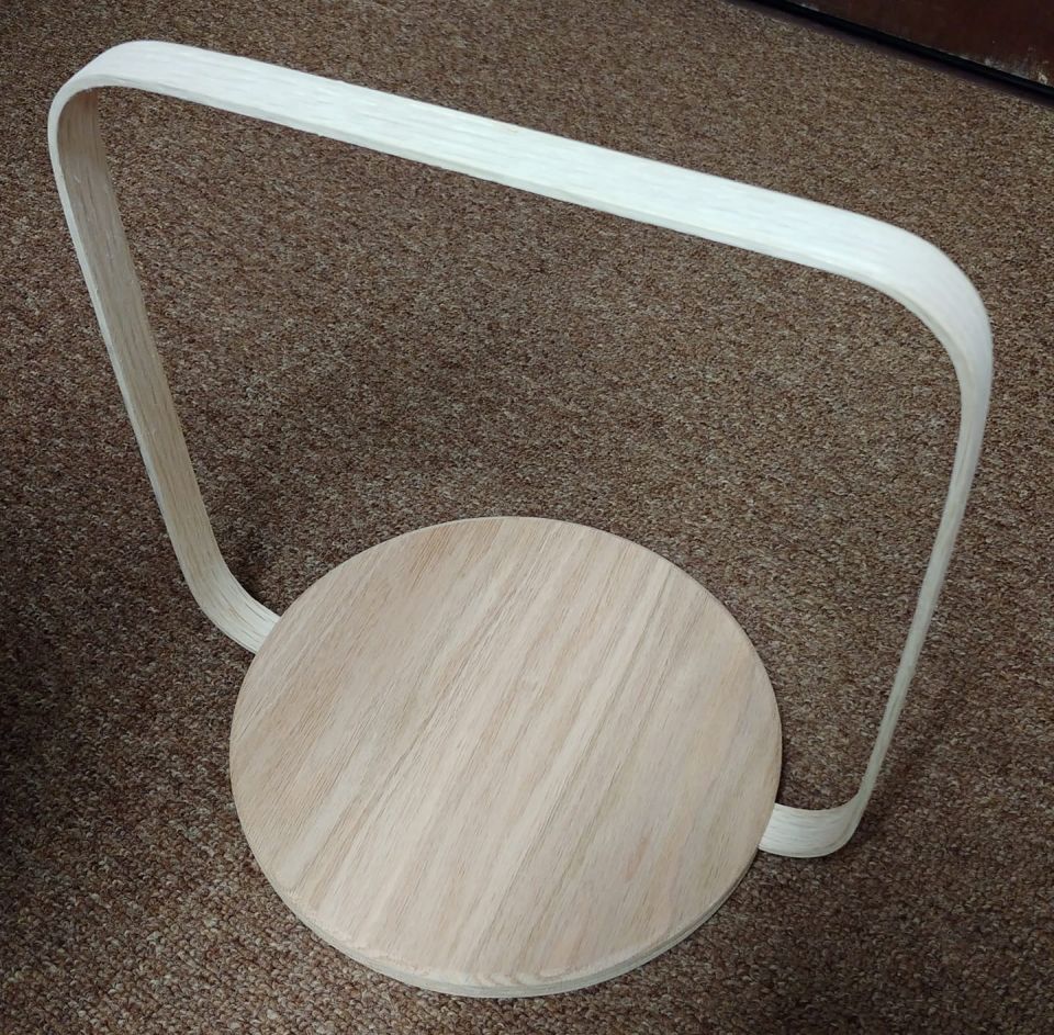 Base Slotted Round 10" Oak Base ONLY with Handle Slots