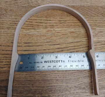 Handle U Notched Round Top OAK 5" Spread 11" Long