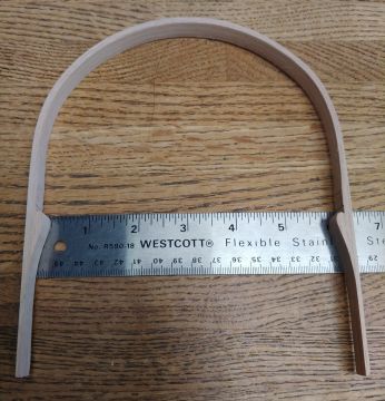 Handle U Notched Round Top OAK 6" Spread 13" Long