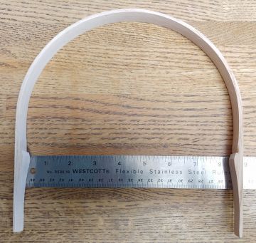 Handle U Notched Round Top OAK 8" Spread 17" Long