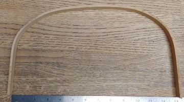 Handle Unnotched Flat-Top U Oak 20" x 3/4" W x 11" spread