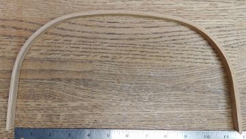 Handle Unnotched Flat-Top U Oak 22" x 7/8" W x 12-13" spread