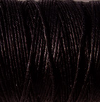 Irish Waxed Linen 12ply Black 25ft