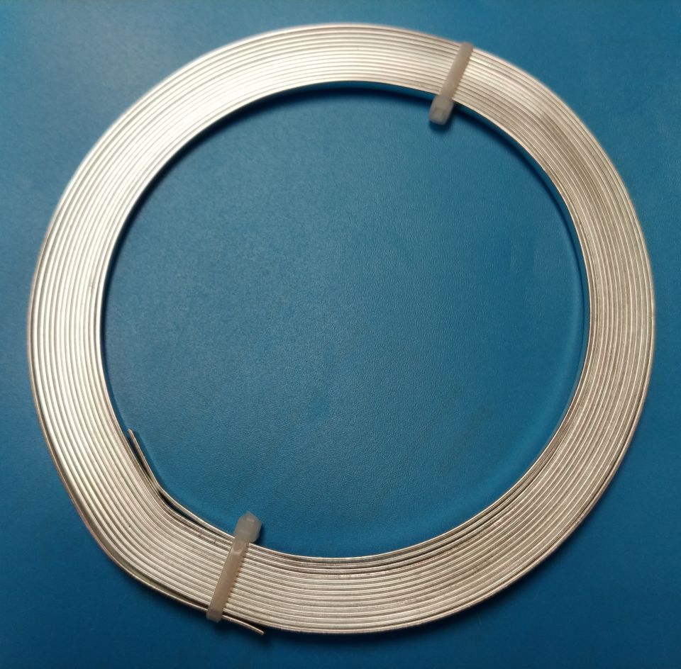 Wire Flat Aluminum 3mm Wide Silver