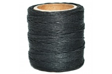 Cord Waxed Poly 4ply Black