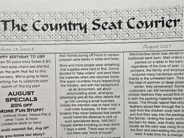Country Seat Courier Newsletter 2025 August