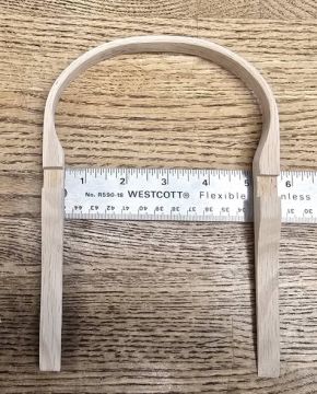 Bushel Handle Heavy Duty Oval Top OAK 5" spread  12" Long