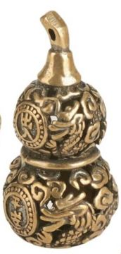 Bead Gourd Brass Charm 1 piece Dragon Pattern