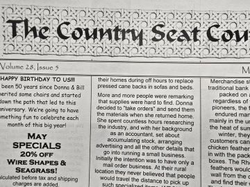 Country Seat Courier Newsletter 2025 May