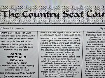 Country Seat Courier Newsletter 2025 April