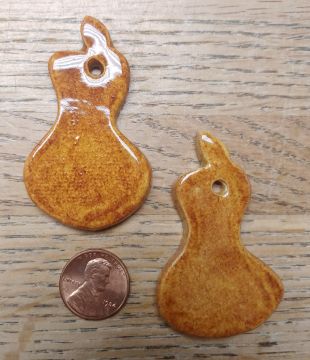 Ceramic Tie On Gourd Bottle Style #2 Rusty