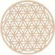 Coiling Base Wood Laser Cut Hexagon Flower Design