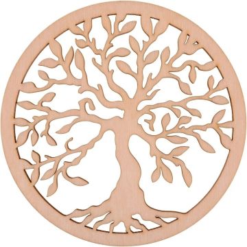 Coiling Base Wood Laser Cut Tree Design