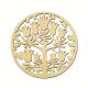 Coiling Base Wood Laser Cut Tulip Tree with Birds Design