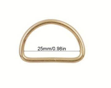 D Ring Light Gold Hardware for Handle Straps