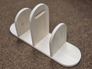Base & Handle Set 3 Dividers Poplar Wood