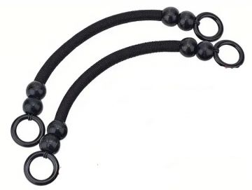 Handles Rope with large wood beads Black
