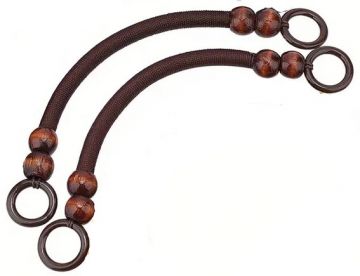 Handles Rope with large wood beads Brown