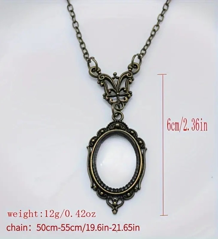 Tool - Magnifier Necklace Oval Pendant Vintage Design