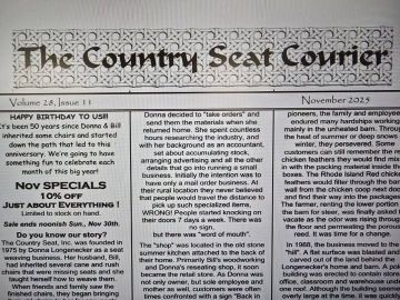 Country Seat Courier Newsletter 2025 November