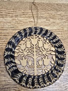 Kit - Pine Needle Tulip Tree Base Medallion Ornament Black Needles Beginner Level