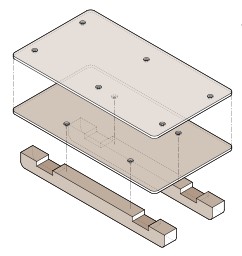 Pack Basket Base Set with Wood Runners 12"x15"