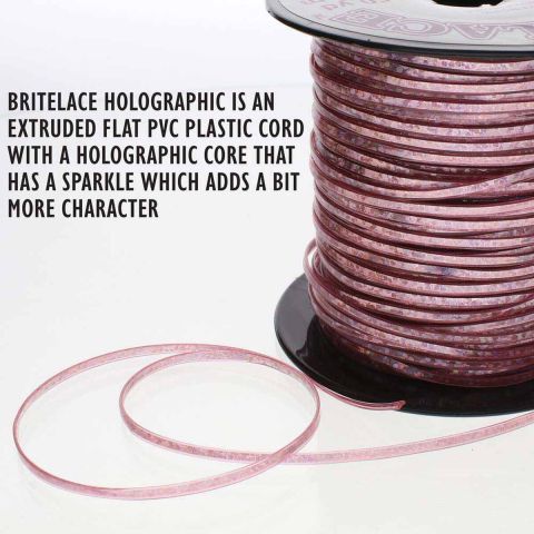 RexLace / Britelace Plastic Lacing Holograpf Reds 150ft