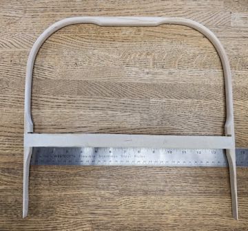 Handle Closed Notched Tall Ash Sq U 14" spread with Center Grip, style (A) 27" long Redbird Handle