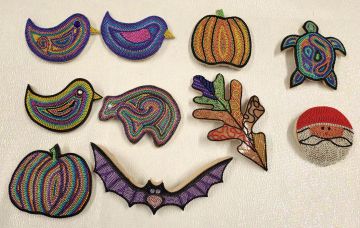 Class - Suzi Nonn November 21, Saturday Ball and Chain Decorated Flat Ornaments