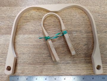 Handle Swing Set Small Square - Oak 8-9 spread 22" long x 3/4" wide x 8-9" spread