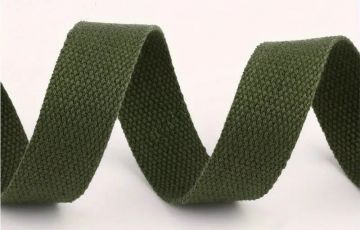 Strap Cotton 1" Military Green 6 yard coil