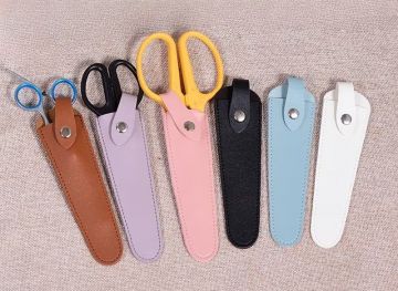 Scissors Guard / Sheath Tall with Strap Mixed Colors PU