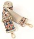 Handle Strap Woven Lantern Flower Gold, Blue, Sage Flower & Heart Design Crossbody Gold Hardware