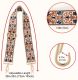 Handle Strap Woven Lantern Flower Gold, Blue, Sage Flower & Heart Design Crossbody Gold Hardware