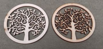 Tie On Wood Tree Light Stain